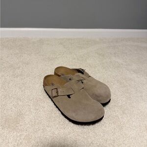 Tan Suede Birkenstock Clog